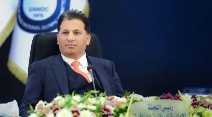 معالي الدكتور عقيل مفتن يهنئ نزار محمد سعيد آميدي بانتخابه رئيساً لجمهورية العراق 