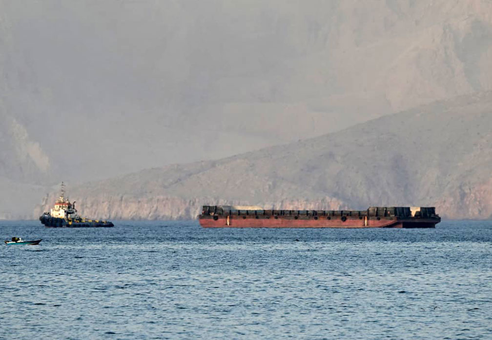 الجيش الأميركي يعلن تعطيل سفينة شحن تابعة لـإيران