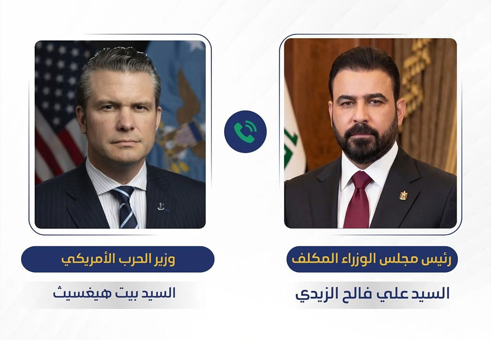 الزيدي مع وزير الحرب الأمريكي