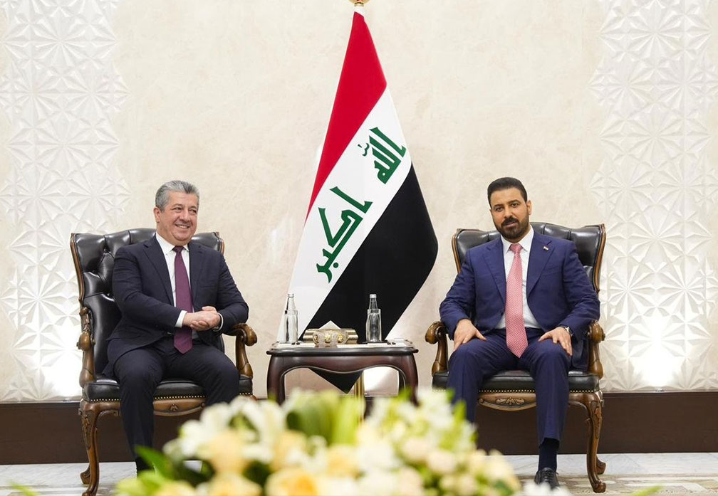 علي الزيدي مع بارزاني