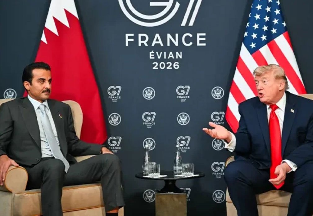 ترامب مع أمير قطر