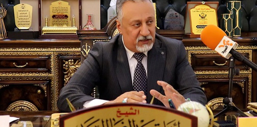 نائب رئيس مجلس محافظة البصرة أسامة السعد خلال مقابلة صحفية 