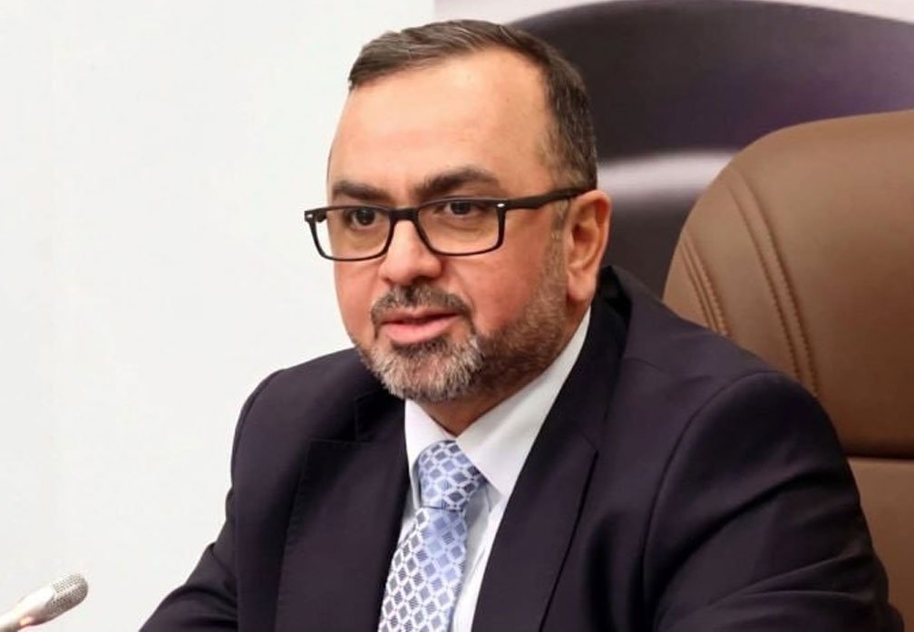 وزير الصحة العراقي عبد الحسين الموسوي خلال تصريح رسمي