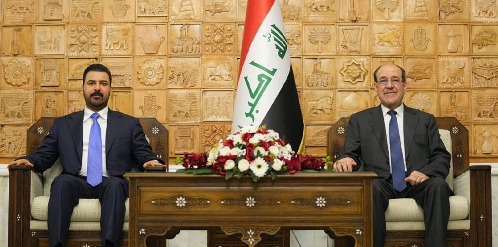 رئيس الوزراء علي فالح الزيدي يلتقي نوري المالكي في بغداد