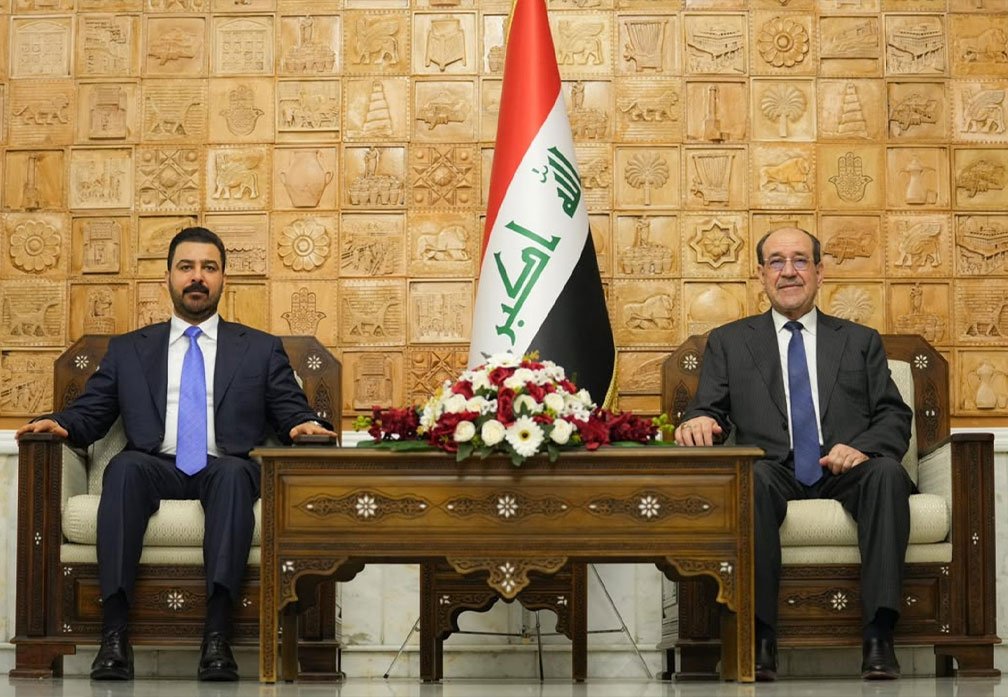 رئيس الوزراء علي فالح الزيدي يلتقي نوري المالكي في بغداد