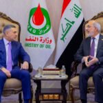 وزير النفط باسم محمد خضير يلتقي محافظ البصرة أسعد العيداني