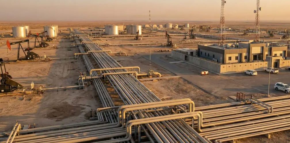 حقل غرب القرنة 1 النفطي في البصرة ومنشآت إنتاج النفط والأنابيب