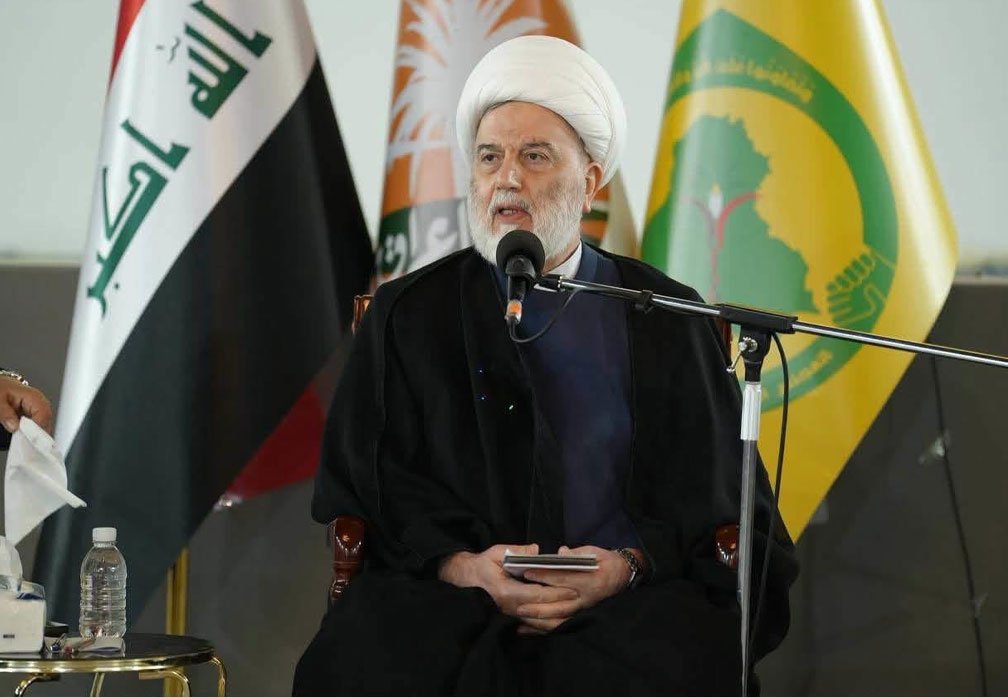 الشيخ همام حمودي خلال جلسة حوارية للحديث عن حصر السلاح بيد الدولة العراقية