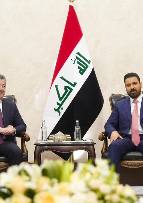 علي الزيدي مع بارزاني